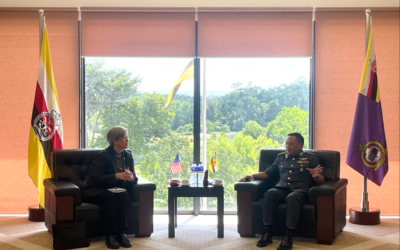 DA RBAF RECEIVES COURTESY CALL FROM DIRECTOR OF DANIEL K INOUYE ASIA PACIFIC CENTER FOR SECURITY STUDIES (DKI APCSS)