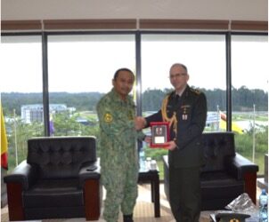 COURTESY CALL BY COLONEL OZER CALISKAN, THE NON-RESIDENT MILITARY ATTACHE OF TURKEY TO BRUNEI DARUSSALAM