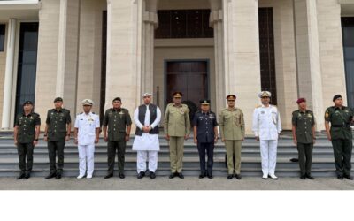OFFICIAL VISIT BY THE CHAIRMAN JOINT CHIEFS OF STAFF COMMITTEE PAKISTAN ARMED FORCES  TO DEFENCE ACADEMY ROYAL BRUNEI ARMED FORCES